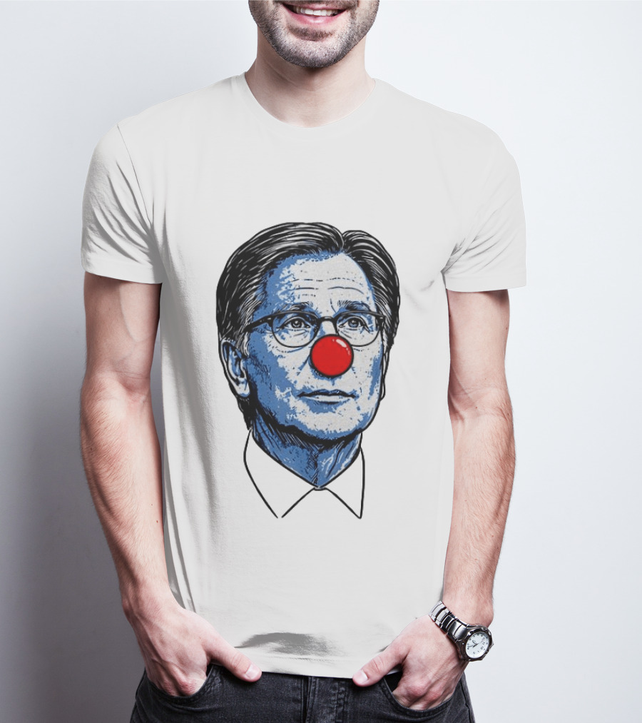 Dan Lifshatz Clown Red Nose Illustration Pop Culture T-Shirt