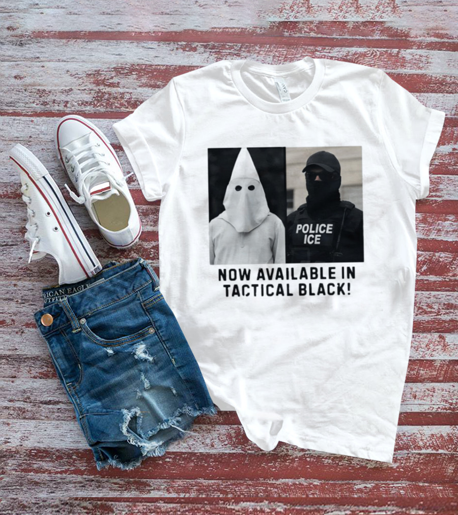 Now Available In Tactical Black Anti ICE Police ICE T-Shirt