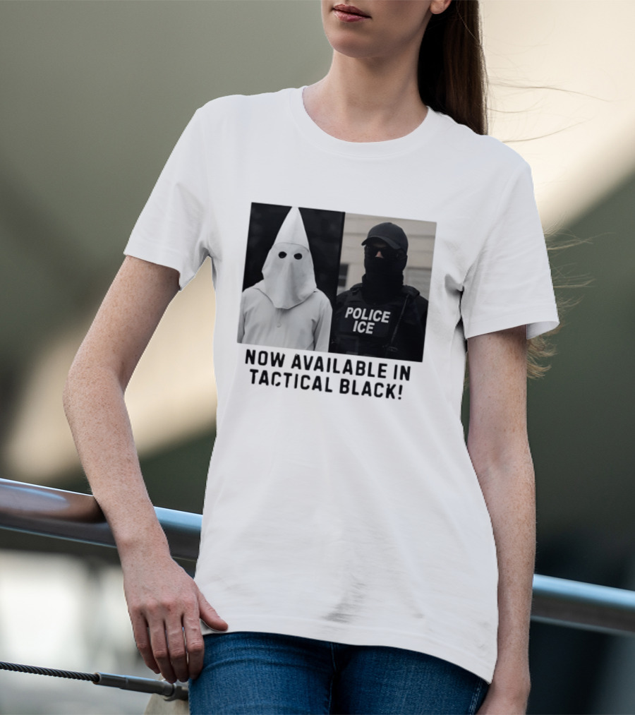 Now Available In Tactical Black Anti ICE Police ICE T-Shirt