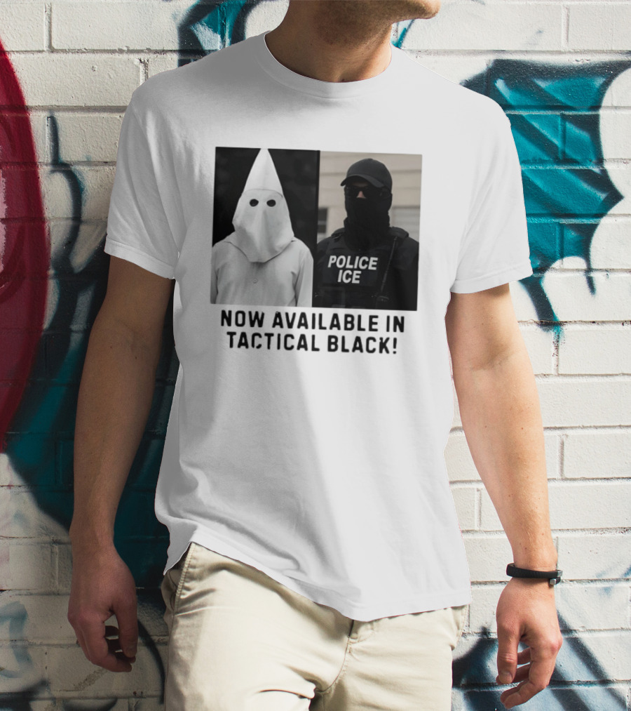 Now Available In Tactical Black Anti ICE Police ICE T-Shirt