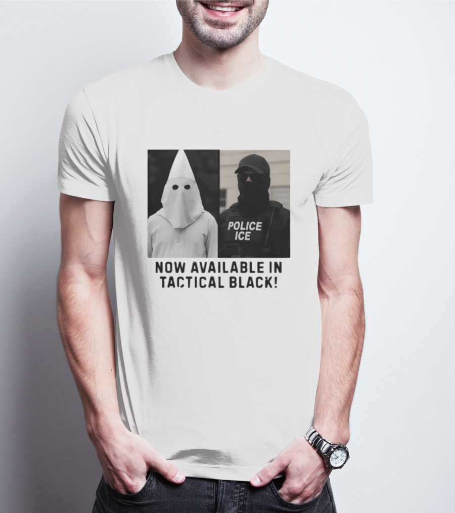 Now Available In Tactical Black Anti ICE Police ICE T-Shirt
