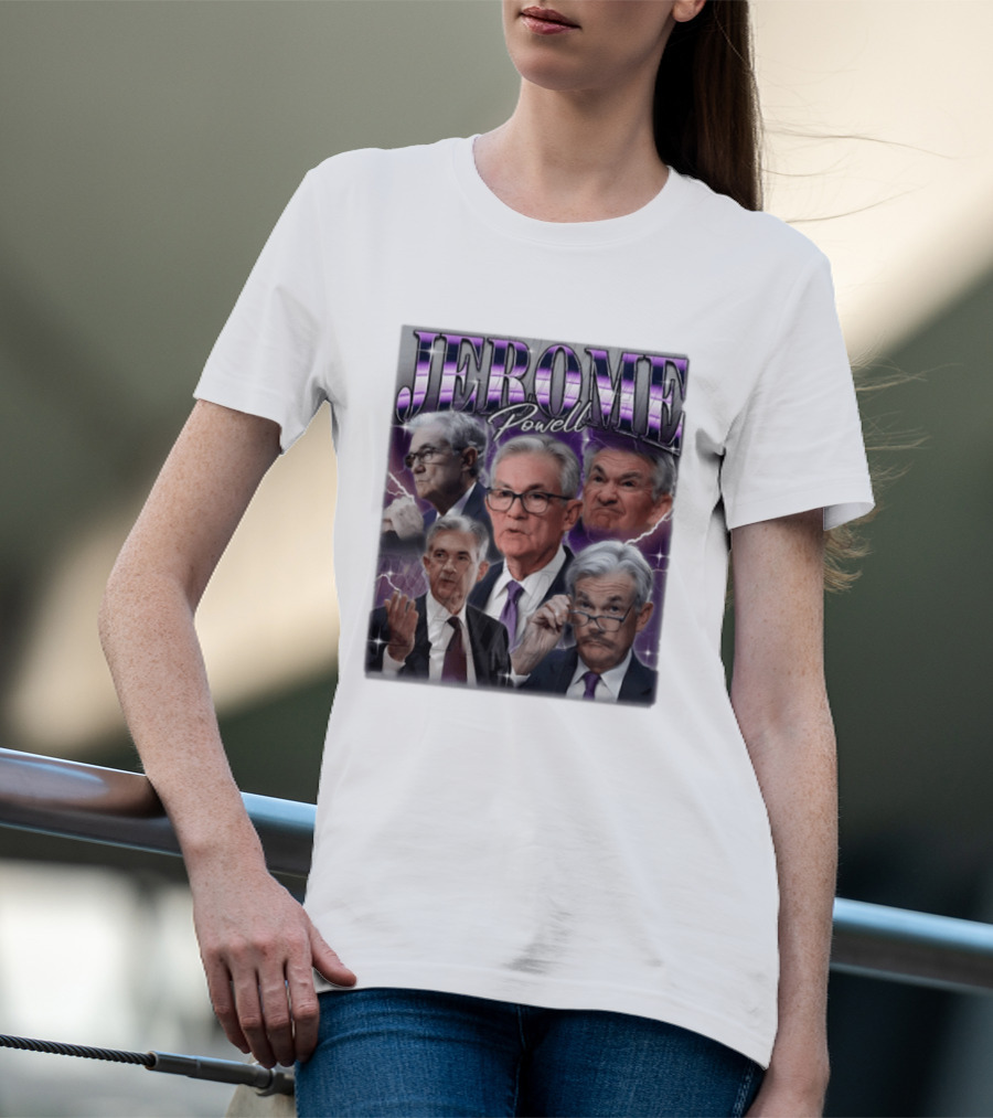 Jerome Powell Collage Multiple Expressions And Poses T-Shirt