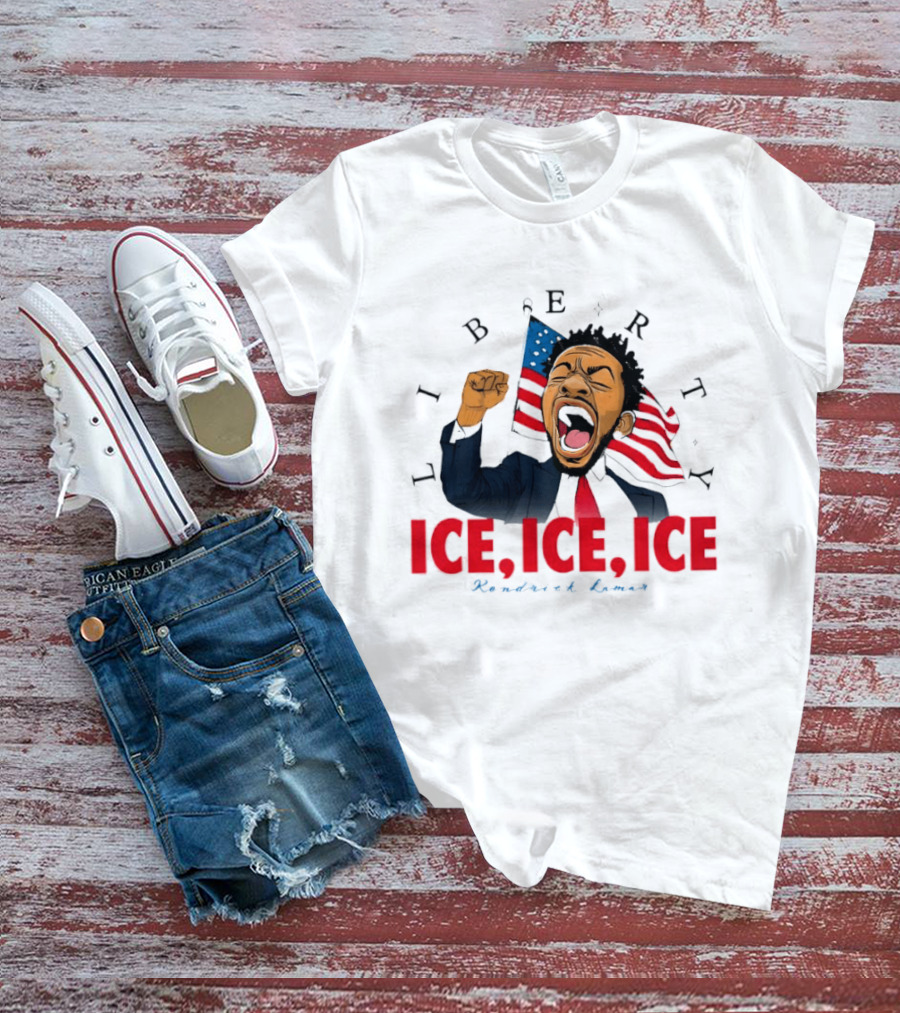 Liberty Ice Ice Ice Kendrick Lamar Flag Fist Raised T-Shirt