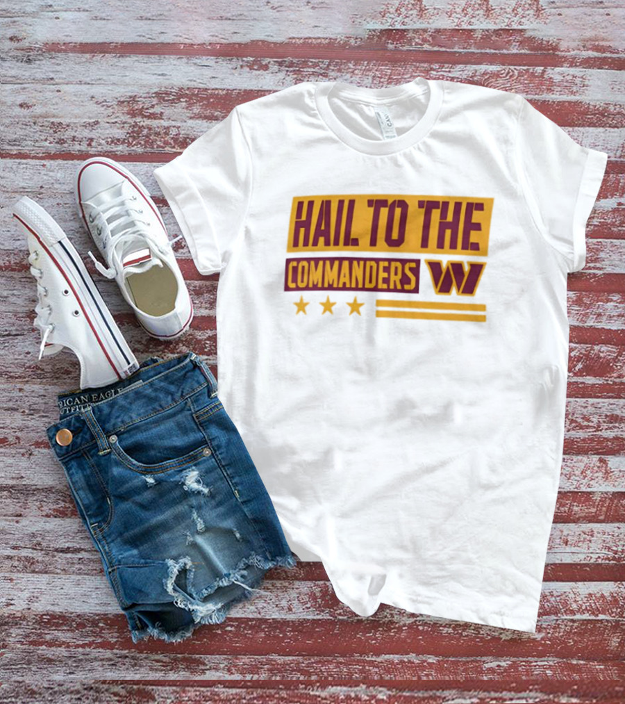 Washington Commanders Hail To The Commanders Fanatics Cream Team Archives T-Shirt