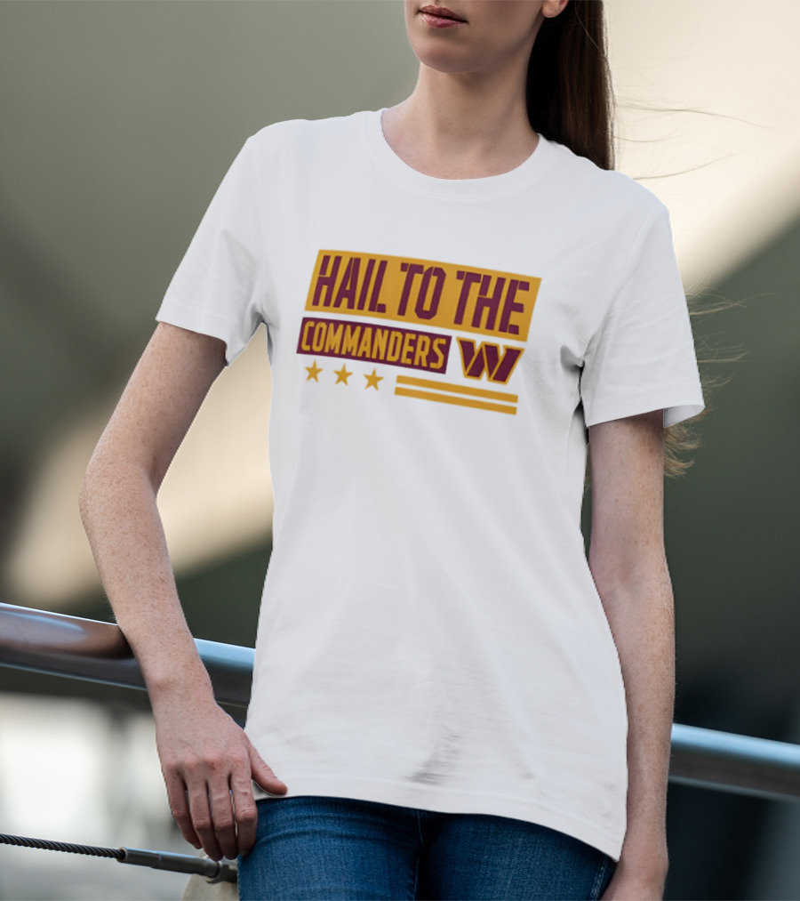 Washington Commanders Hail To The Commanders Fanatics Cream Team Archives T-Shirt