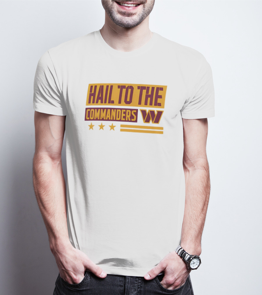 Washington Commanders Hail To The Commanders Fanatics Cream Team Archives T-Shirt