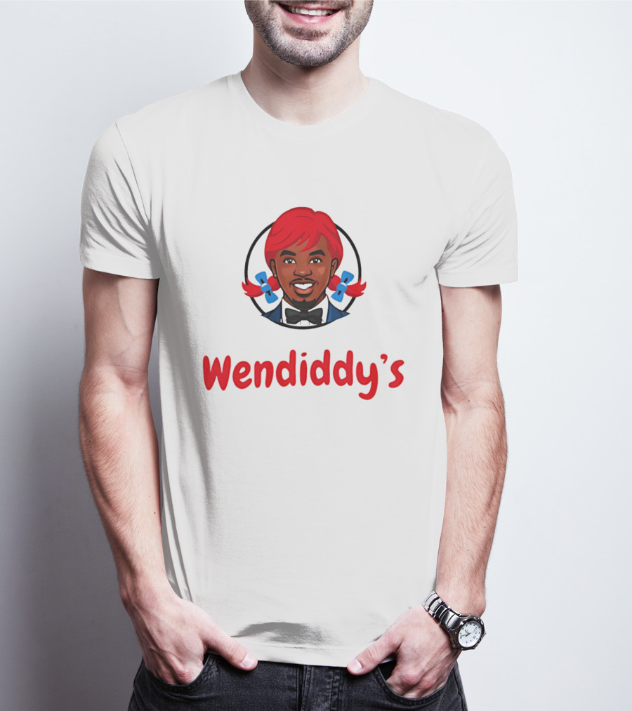 Wendiddy's Red Hair Blue Bow Pigtails T-Shirt