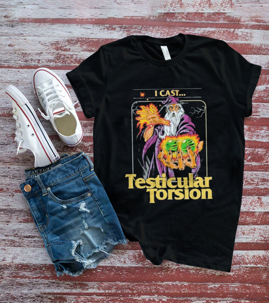 Aidan Wachter I Cast Testicular Torsion Wizard Magic Spell T-Shirt