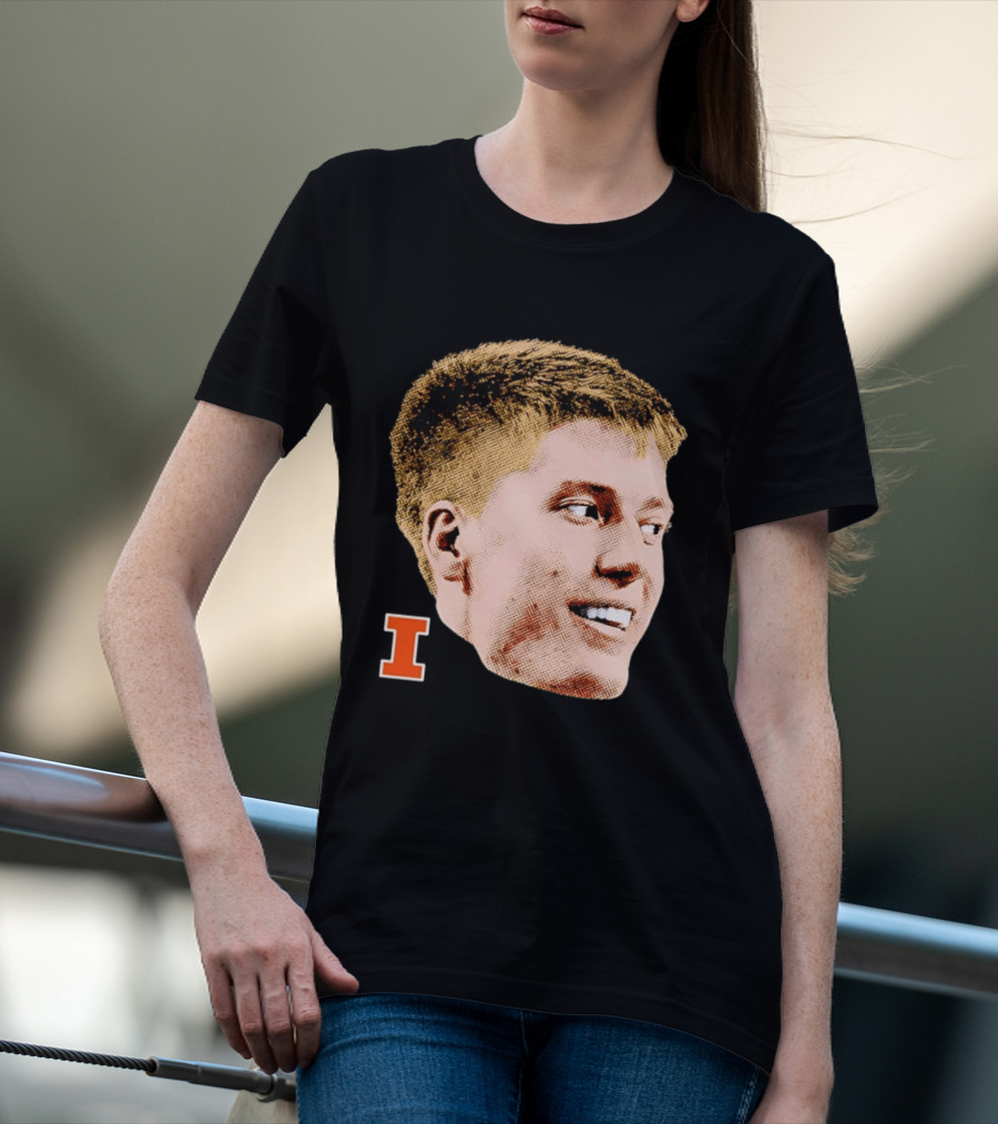 Ben Humrichous Illinois Fighting Illini Big Head I T-Shirt