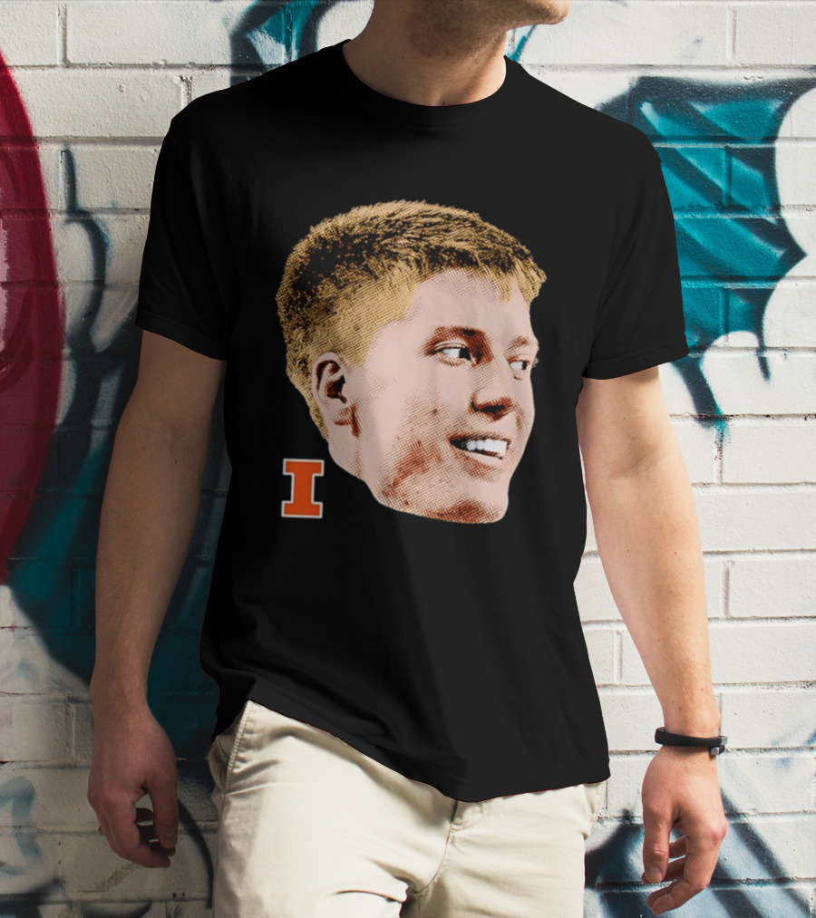 Ben Humrichous Illinois Fighting Illini Big Head I T-Shirt