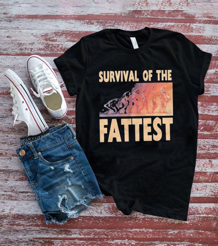 Survival Of The Fattest Evolutionary Humor Fat Wreck Chords T-Shirt