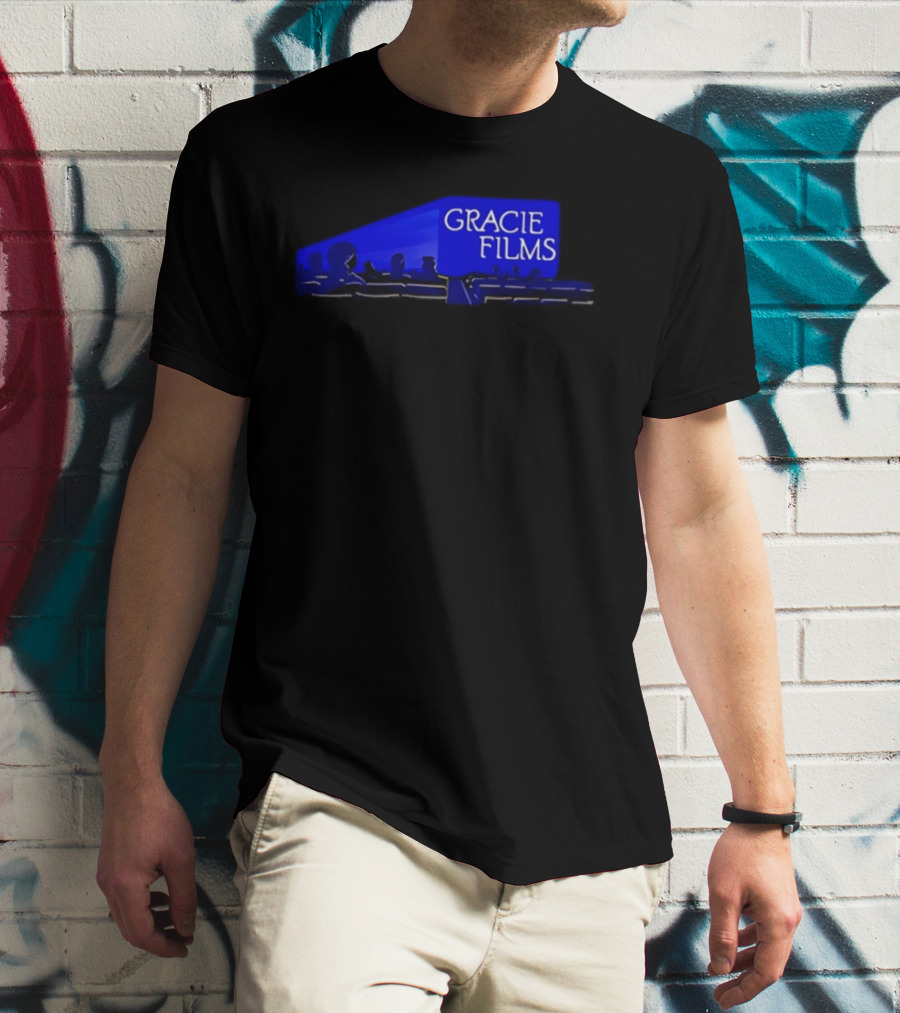 Gracie Films Four Finger Discount Blue Cinema T-Shirt