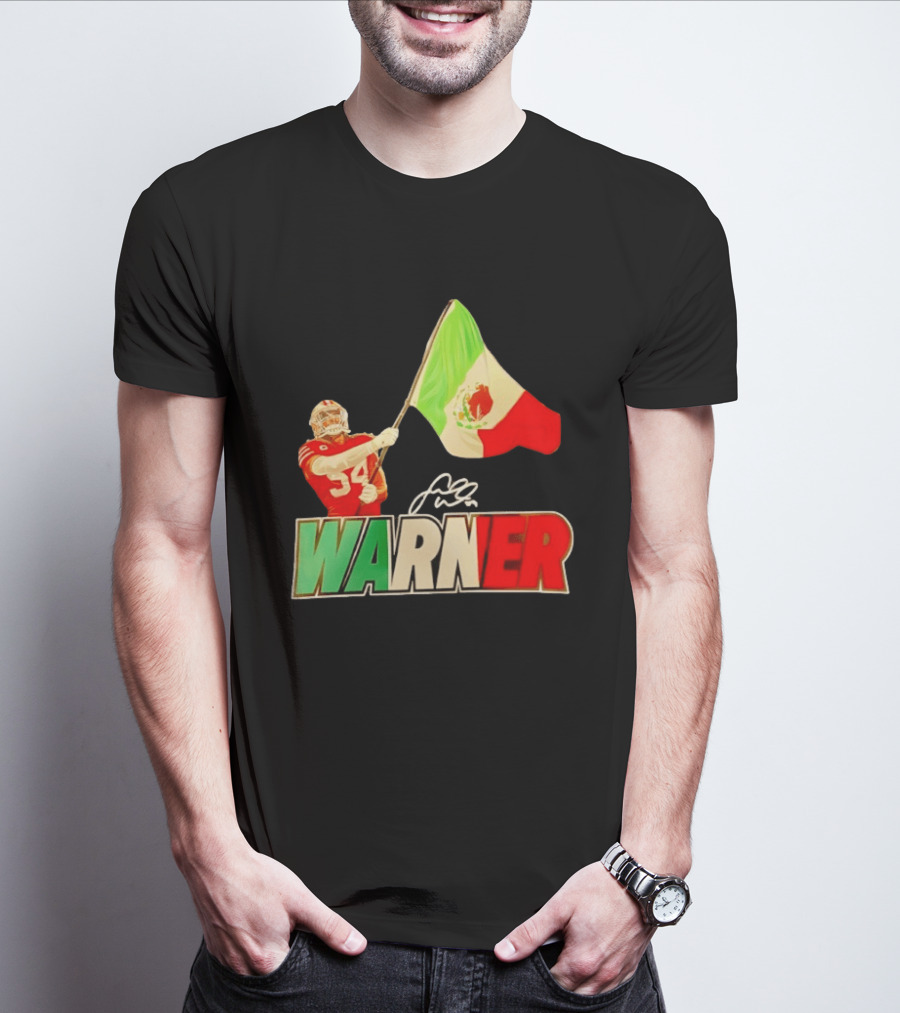 Fred Warner Mexico Flag San Francisco 49ers Player Celebration T-Shirt