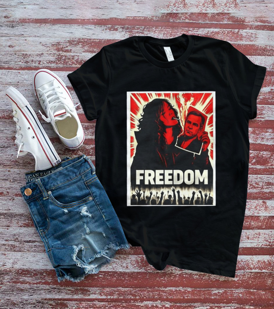 Freedom Expression Red And Black Powerful Political T-Shirt