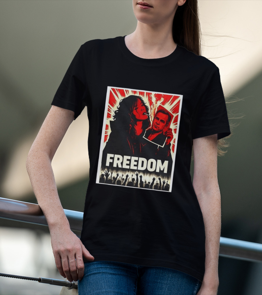 Freedom Expression Red And Black Powerful Political T-Shirt
