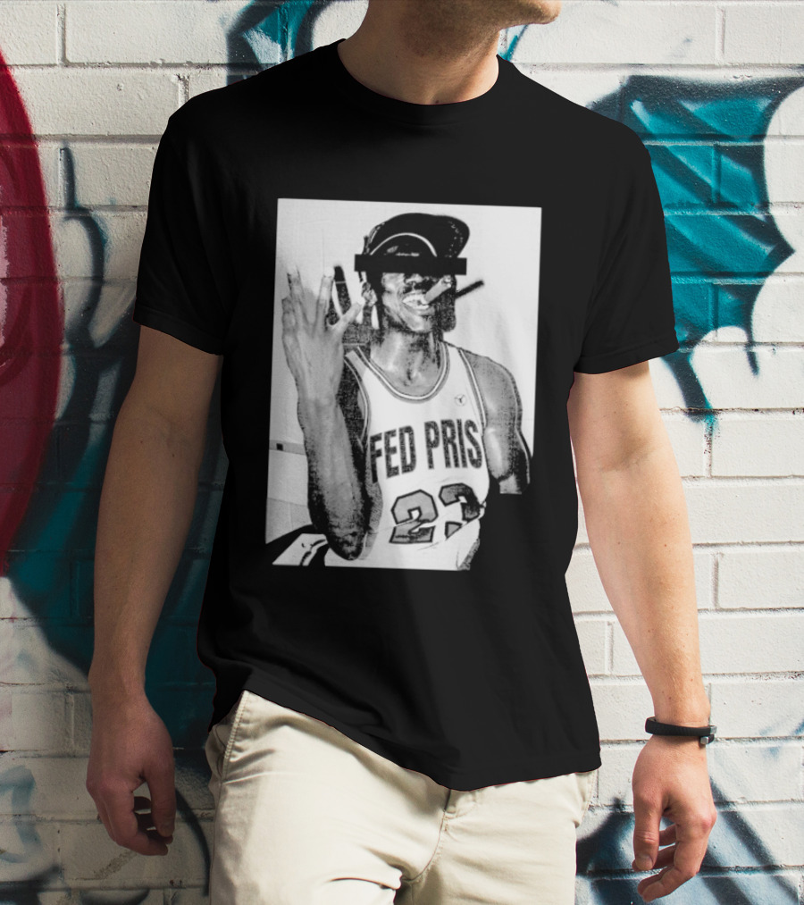 Greg Puciato Fed Pris 23 Censored Basketball Icon Cigarette T-Shirt