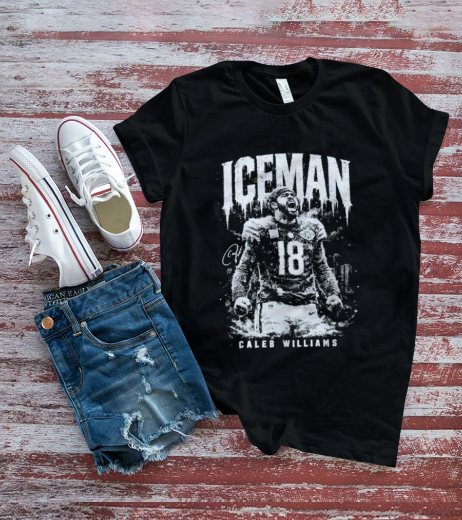 Iceman Caleb Williams 18 Chicago Bears Football T-Shirt