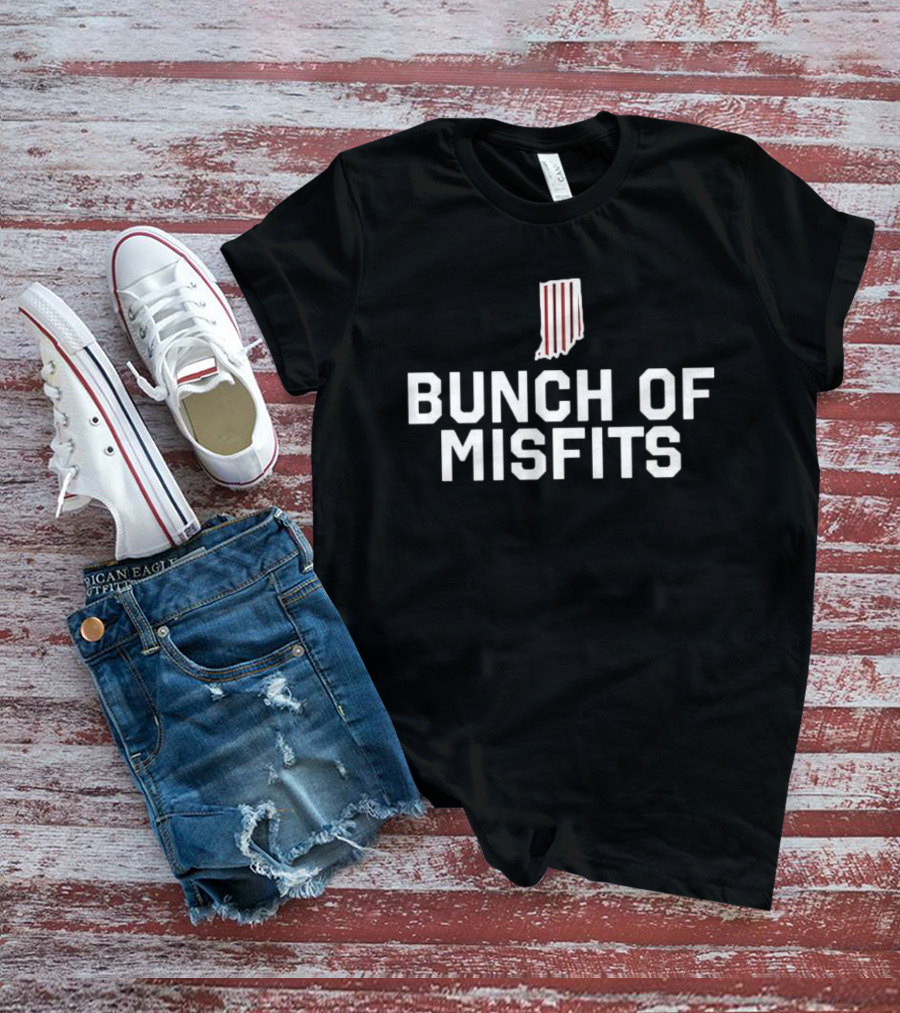 Indiana Hoosiers Bunch Of Misfits Iconic Striped State T-Shirt