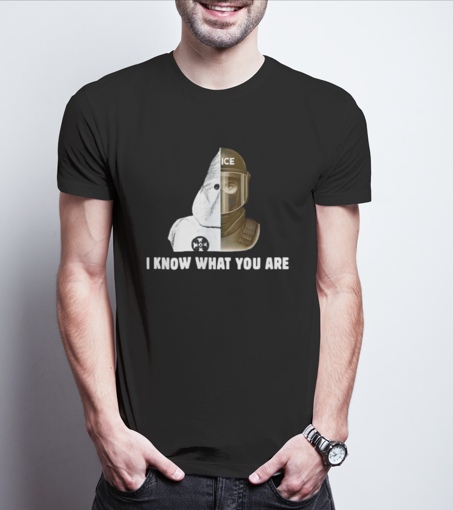 Abolish ICE Social Justice I Know What You Are KKK Comparison T-Shirt