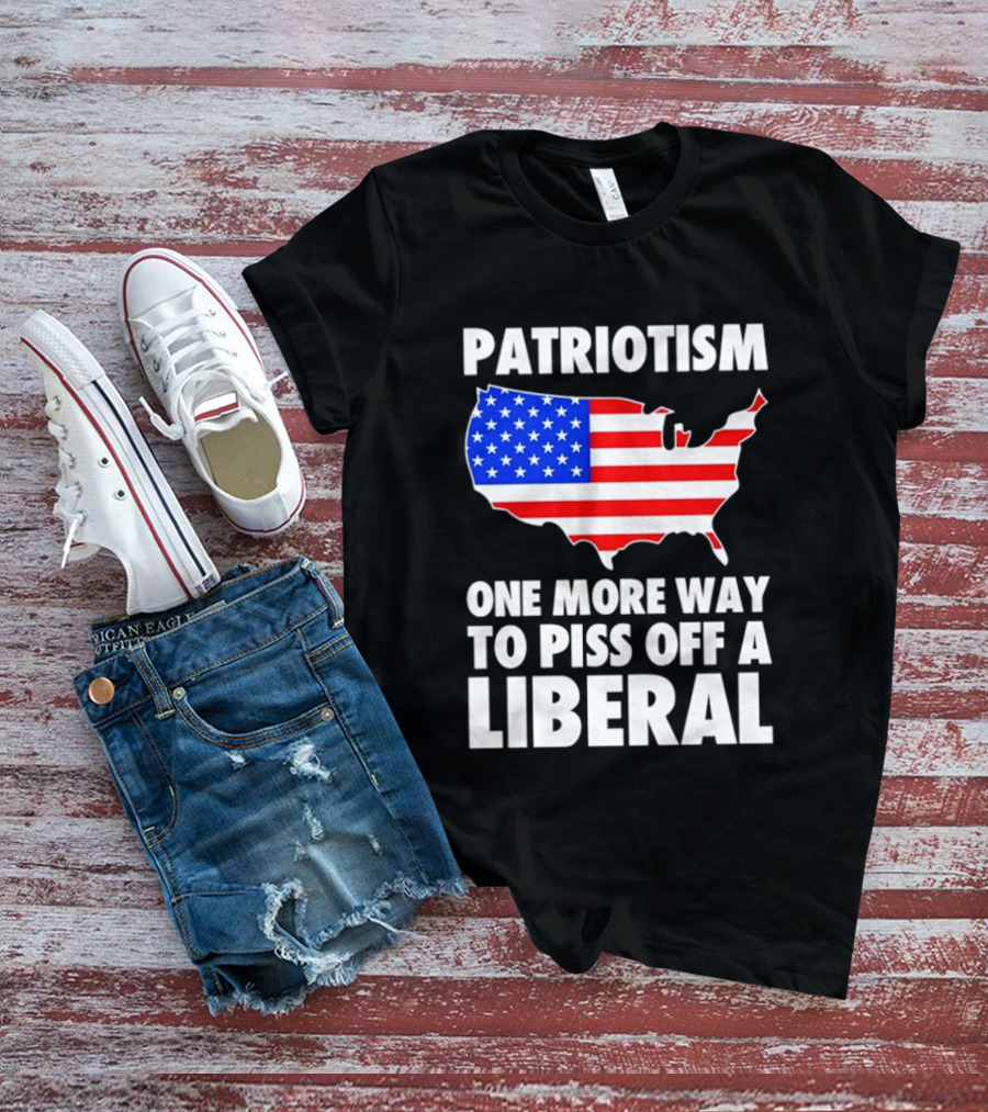 Patriotism America Flag Map One More Way To Piss Off A Liberal T-Shirt