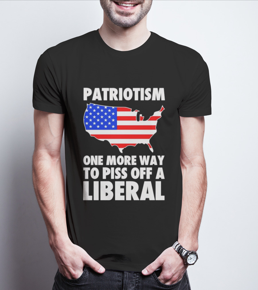 Patriotism America Flag Map One More Way To Piss Off A Liberal T-Shirt