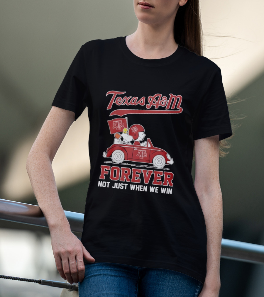 Texas A&M Snoopy And Charlie Brown Forever Not Just When We Win T-Shirt