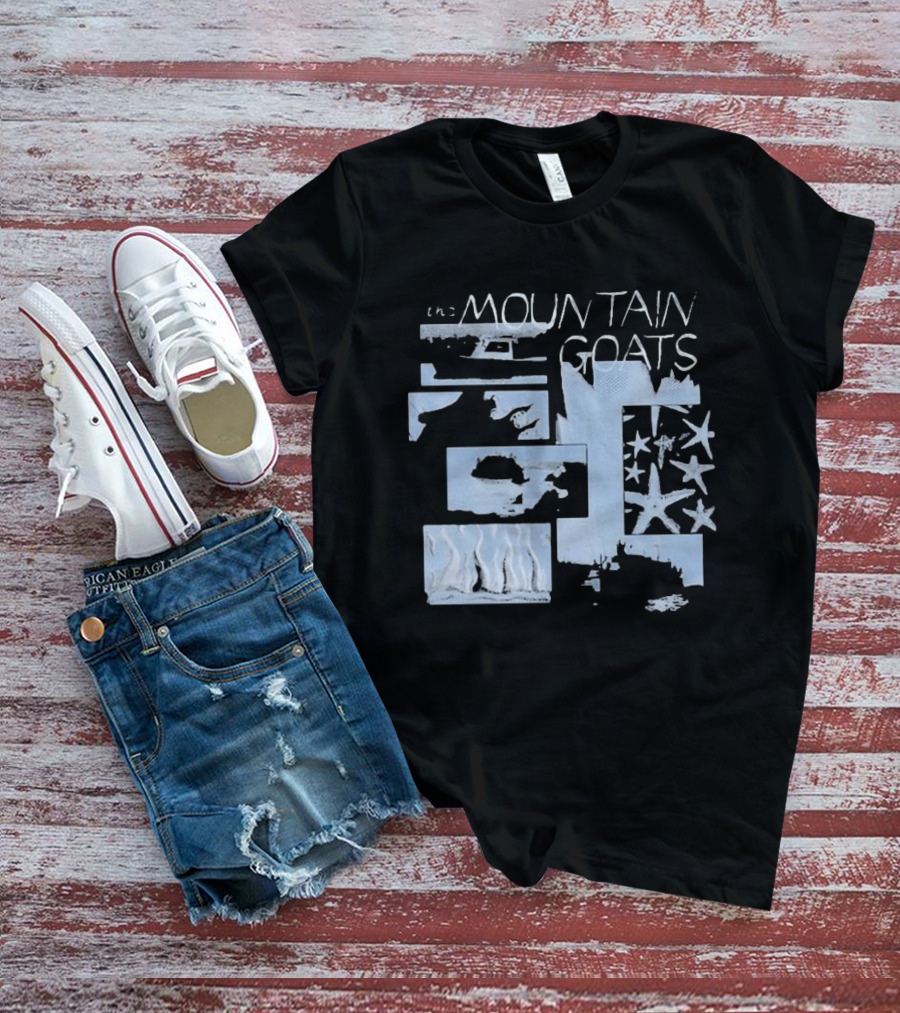 The Mountain Goats Denim Stars And Waves Collage T-Shirt