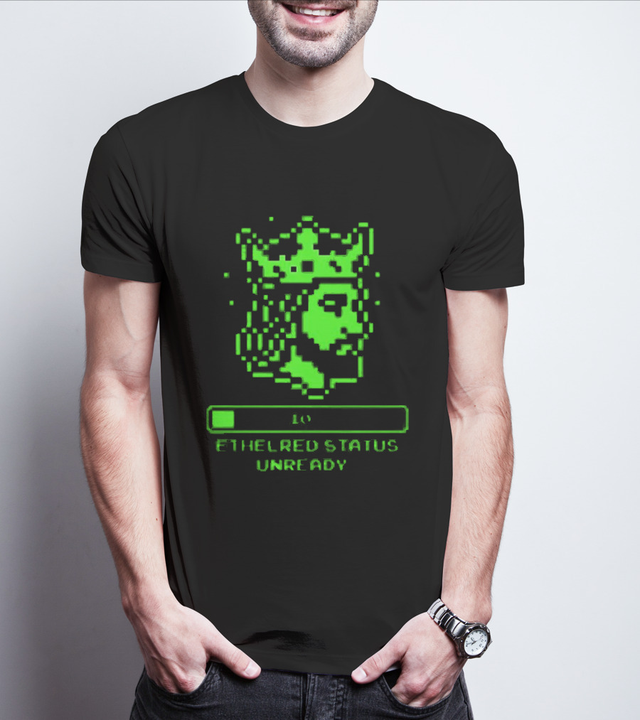 Ethelred Status Unready King Of The English Pixel Art Crown T-Shirt