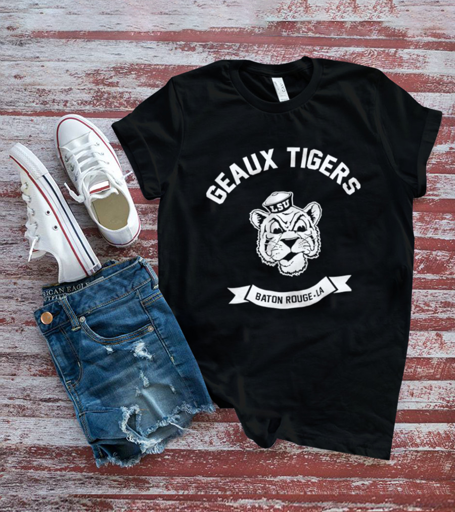 Geaux Tigers LSU Baton Rouge LA Tiger Head T-Shirt