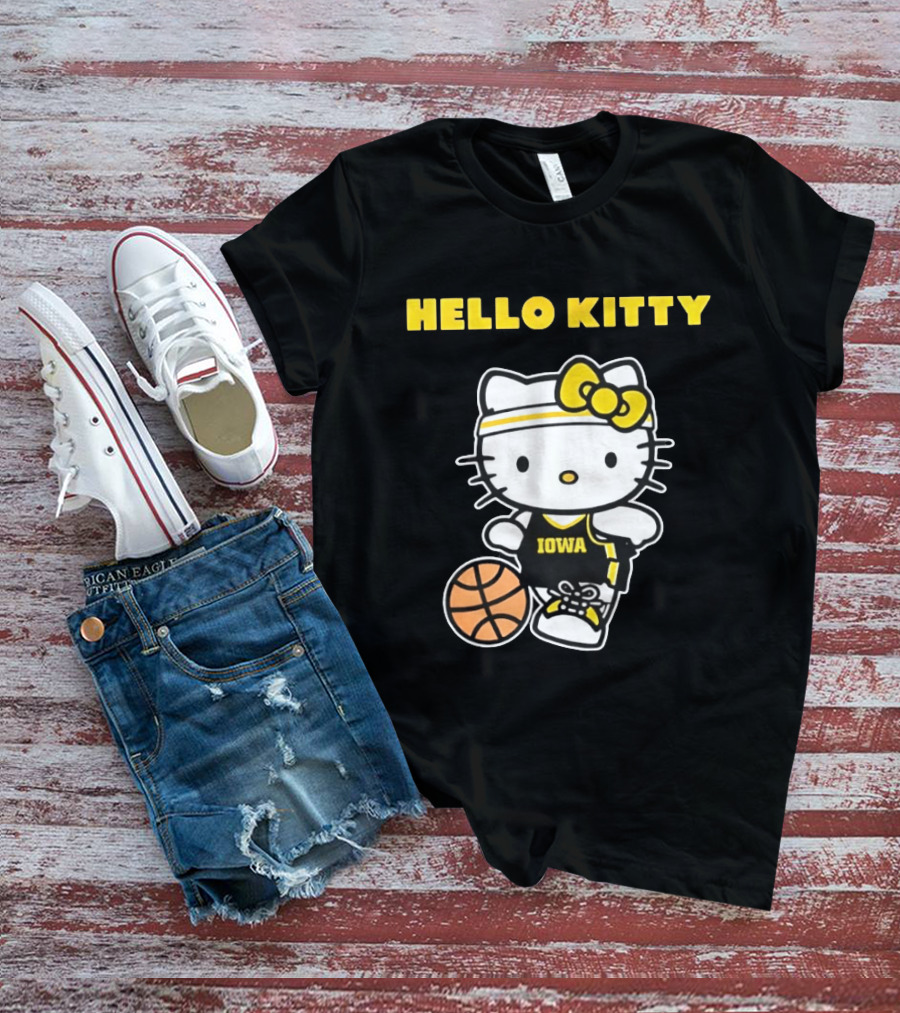 Hello Kitty Iowa Basketball Team Collaboration T-Shirt