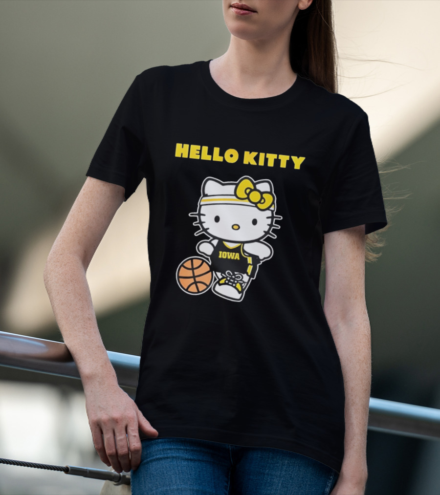 Hello Kitty Iowa Basketball Team Collaboration T-Shirt