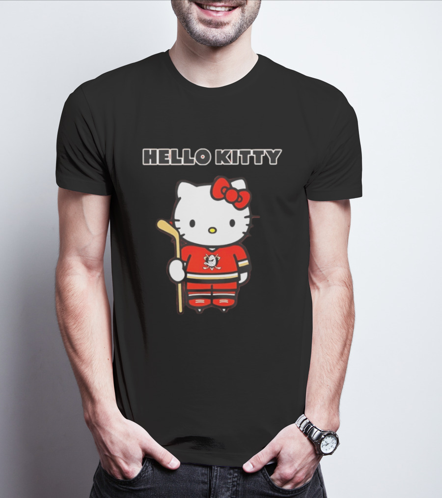 Hello Kitty Anaheim Ducks Collaboration Hockey T-Shirt