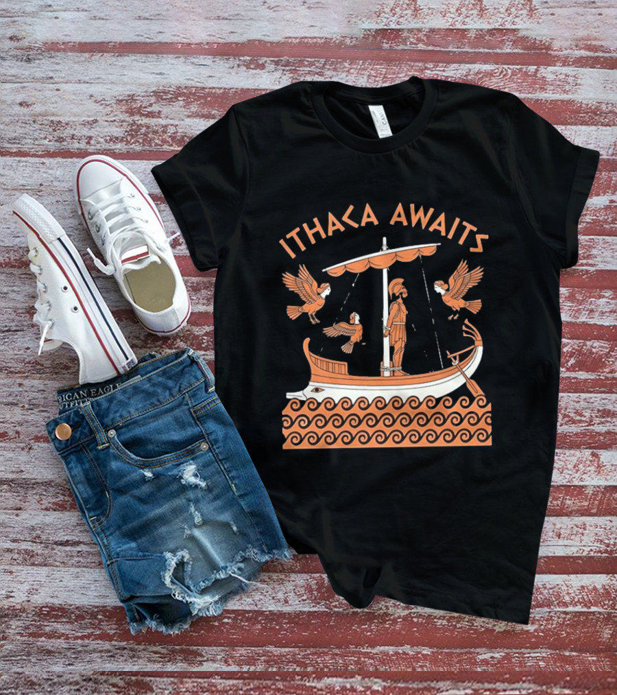 Ithaca Awaits Ancient Odyssey Journey Mythology T-Shirt