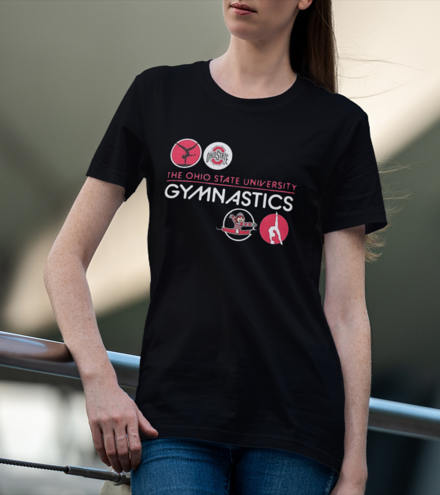 Ohio State University Gymnastics Buckeyes Team Spirit T-Shirt