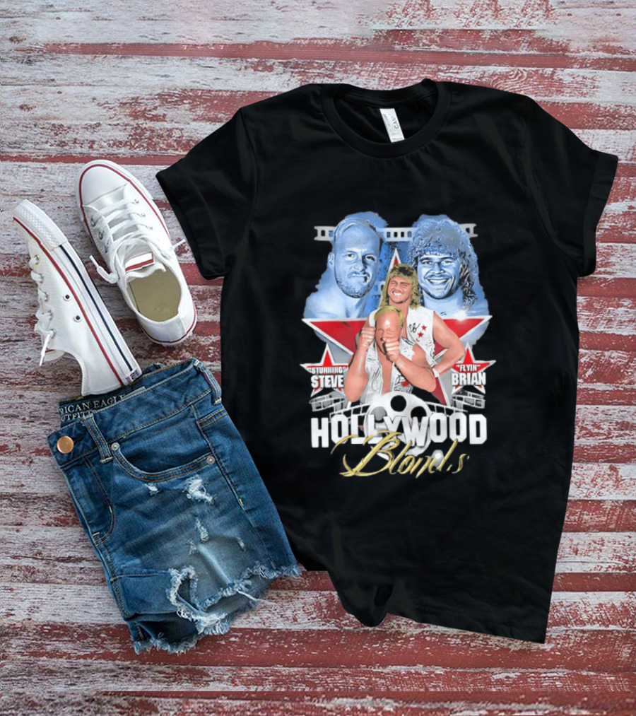 Stunning Steve Austin Flyin Brian Pillman Hollywood Blonds Wrestling Legends T-Shirt