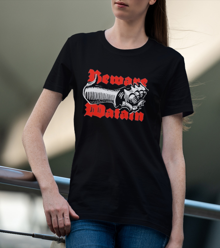 Beware Watain Gothic Spiked Fist T-Shirt