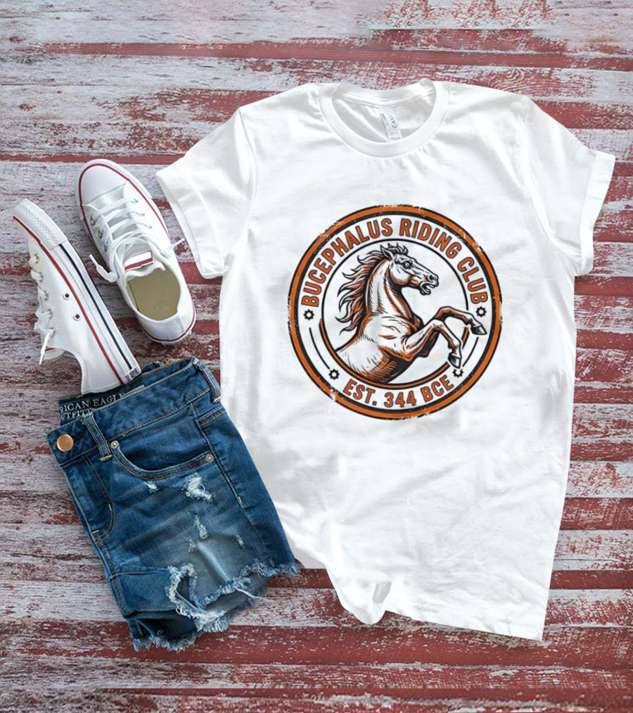 Bucephalus Riding Club Est 344 BCE Vintage Horse T-Shirt