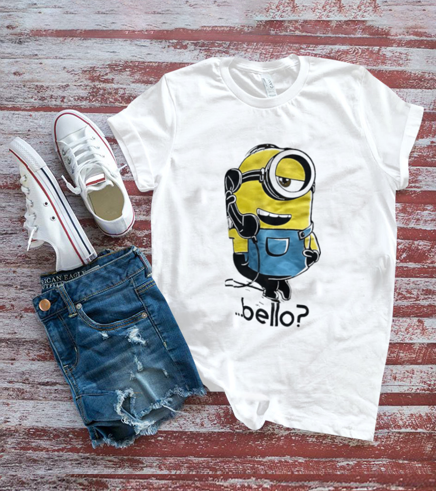 Despicable Me Minions Bello Yellow Character With Blue Overalls T-Shirt