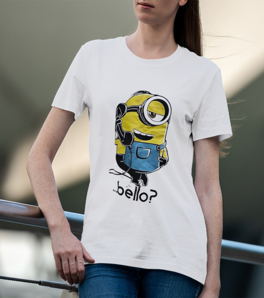 Despicable Me Minions Bello Yellow Character With Blue Overalls T-Shirt