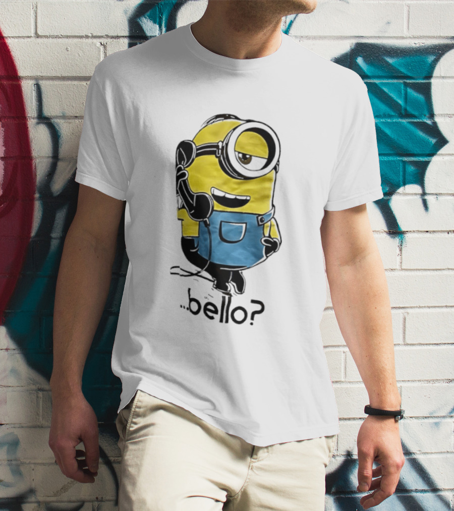 Despicable Me Minions Bello Yellow Character With Blue Overalls T-Shirt