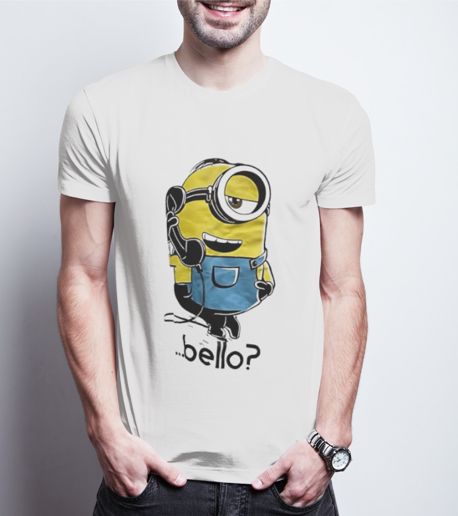 Despicable Me Minions Bello Yellow Character With Blue Overalls T-Shirt