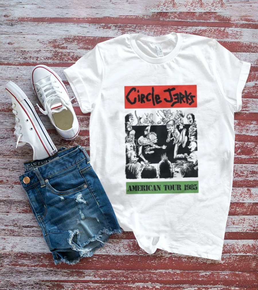 Circle Jerks American Tour 1985 Punk Concert T-Shirt