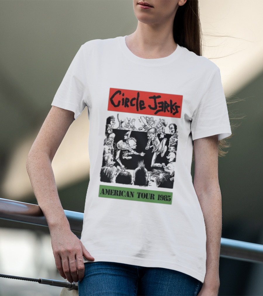 Circle Jerks American Tour 1985 Punk Concert T-Shirt
