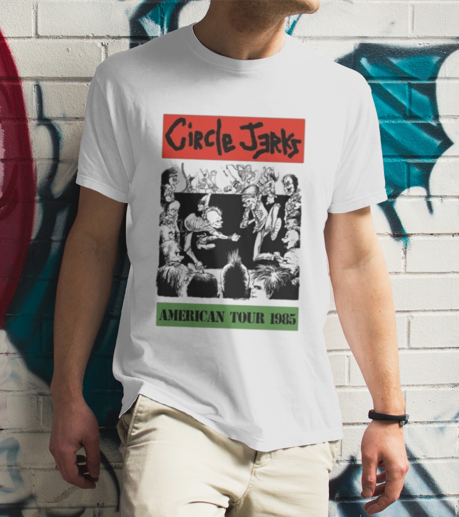 Circle Jerks American Tour 1985 Punk Concert T-Shirt