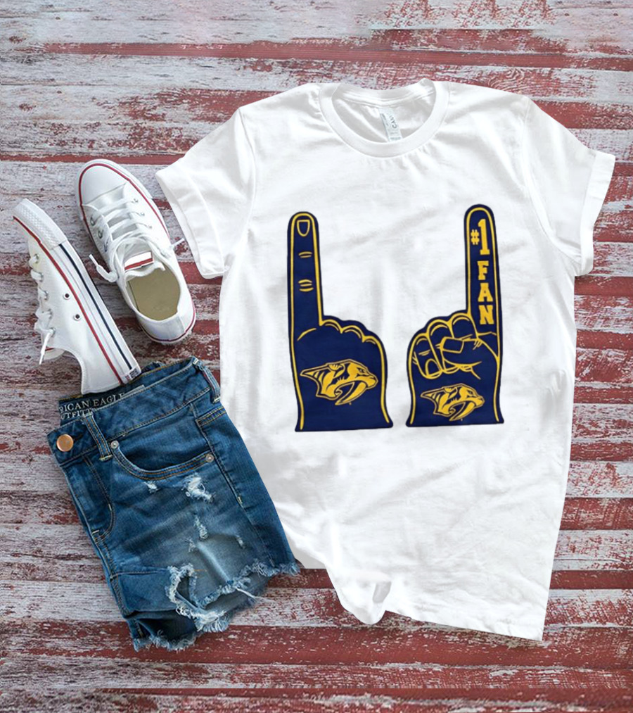 Nashville Predators #1 Fan Foam Finger T-Shirt