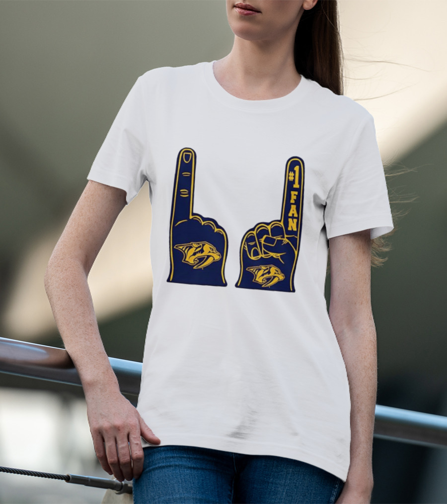 Nashville Predators #1 Fan Foam Finger T-Shirt