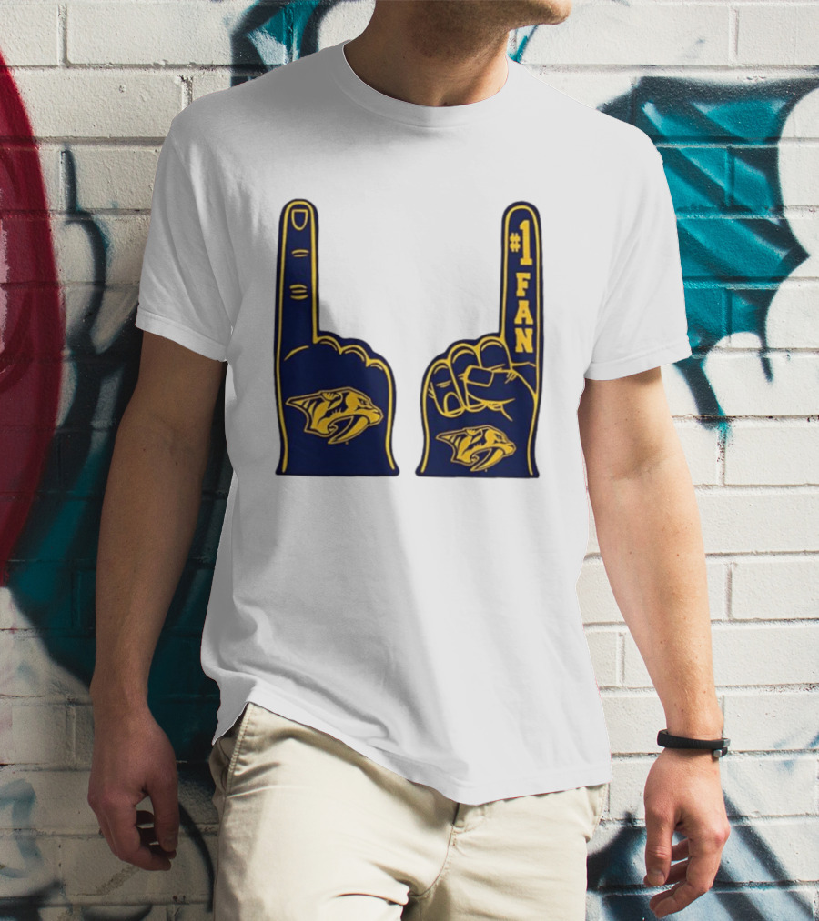 Nashville Predators #1 Fan Foam Finger T-Shirt