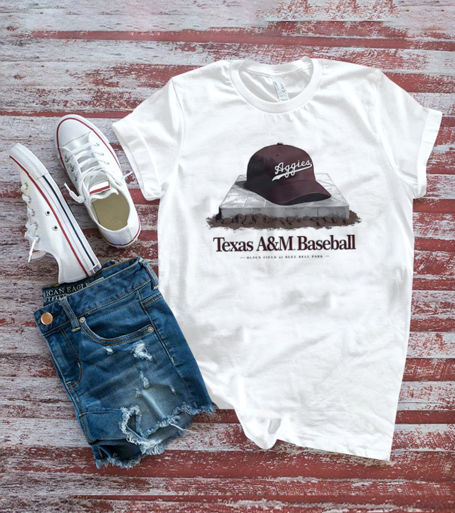 Texas A&M Baseball Aggies Olsen Field Blue Bell Park Cap T-Shirt