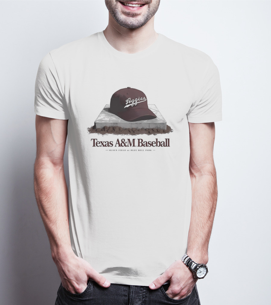 Texas A&M Baseball Aggies Olsen Field Blue Bell Park Cap T-Shirt