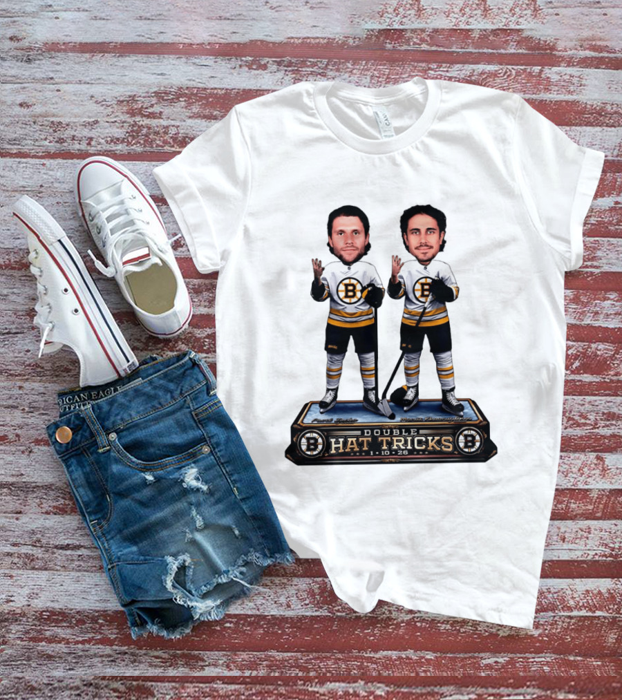 Pavel Zacha Marat Khusnutdinov Double Hat Tricks Boston Bruins 1 10 26 T-Shirt